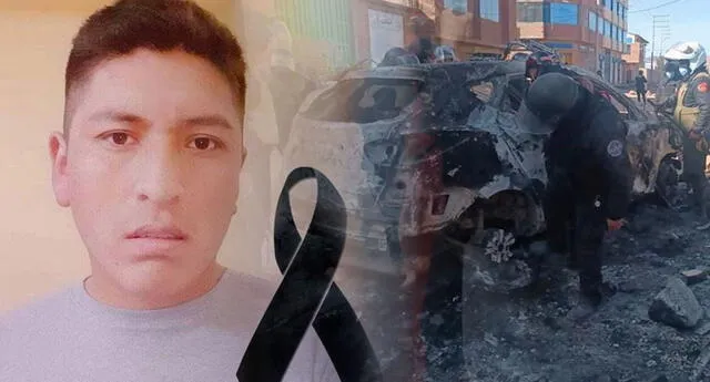 Despiden a José Luis Soncco Quispe, suboficial PNP calcinado dentro de un patrullero en Juliaca
